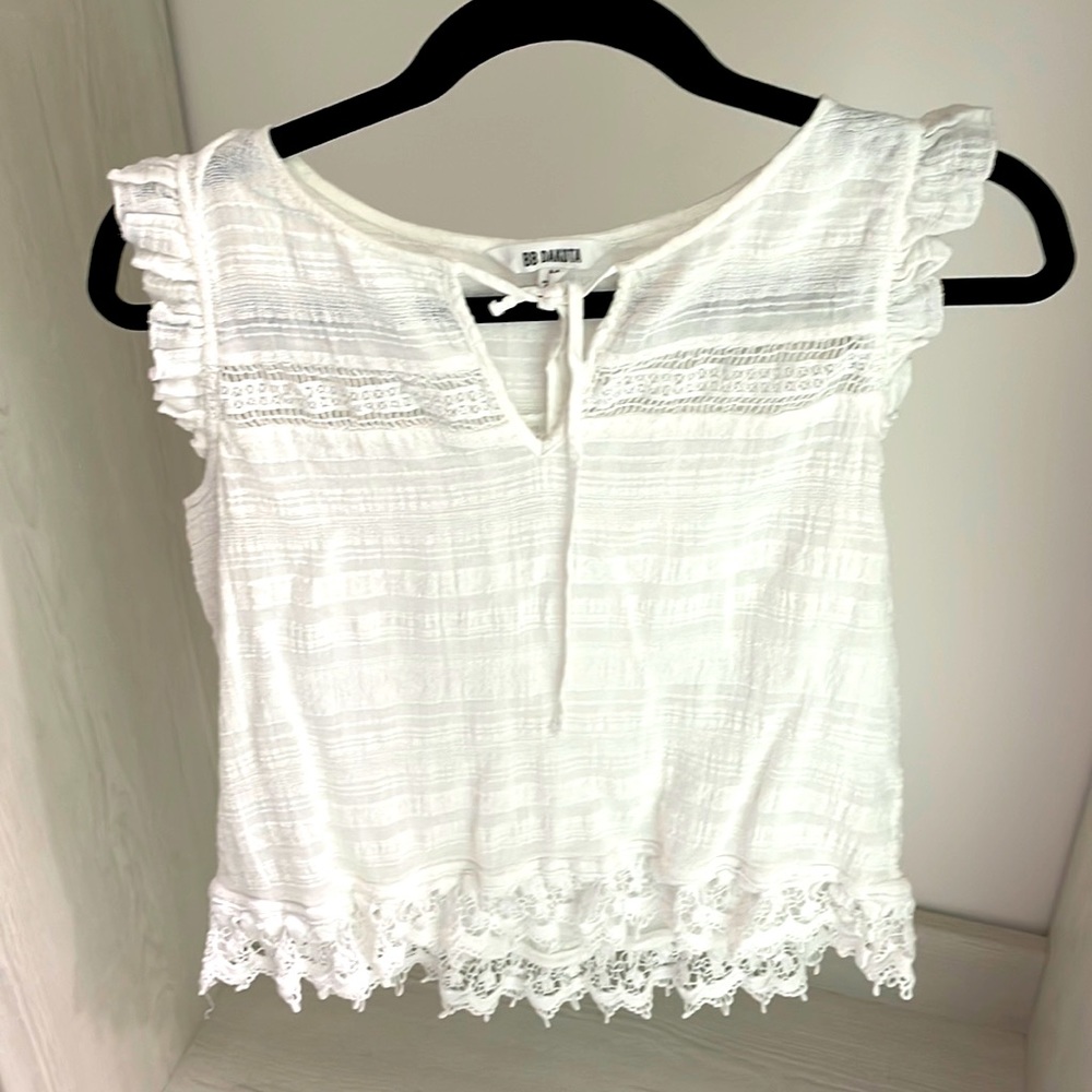 BB Dakota lace frill shirt